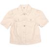 imageAllegra K Casual Jean Jacket for Womens Short Puff Sleeves ButtonDown Denim JacketBeige