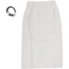 imageAllegra K Midi Pencil Skirt for Women Vintage Fall High Waisted Slit Office Work Skirts with BeltApricot