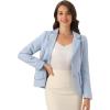 imageAllegra K Tweed Blazer for Womens Notch Lapel Long Sleeve 2025 Fall Elegant Business Casual JacketBlue