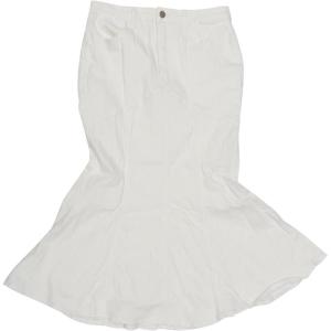 imageAllegra K Denim Jean Skirt for Women Casual Washed High Waisted Fishtail Midi Jean SkirtsCream White