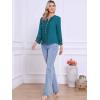 imageAllegra K Boho Blouse for Womens Half Button Placket Long Sleeve Lace Crochet BlousesPeacock Blue