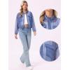 imageAllegra K Sheer Bomber Jacket for Womens Zip Up Long Sleeve See Through JacketsGrey Blue