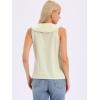 imageAllegra K Sleeveless Button Down Shirt for Women Peter Pan Collar Casual Tank Tops for Work Classic BlousesApricot