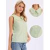 imageAllegra K Sleeveless Button Down Shirt for Women Peter Pan Collar Casual Tank Tops for Work Classic BlousesGreen