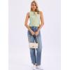 imageAllegra K Sleeveless Button Down Shirt for Women Peter Pan Collar Casual Tank Tops for Work Classic BlousesGreen
