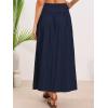 imageAllegra K Summer Flowy Long Skirts for Women 2026 Elastic High Waist Casual Maxi SkirtDark Blue