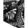 imageAllegra K Summer Maxi Skirts for Women 2026 Paisley Print Elastic High Waist Boho Flowy Beach SkirtBlack
