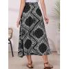 imageAllegra K Summer Maxi Skirts for Women 2026 Paisley Print Elastic High Waist Boho Flowy Beach SkirtBlack