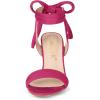 imageAllegra K Women Open Toe Ankle Tie Back Chunky Heel Hot Pink Sandals  9 M US