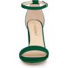 imageAllegra K Womens Buckle Ankle Strap High Chunky Heels Green Sandals 8 m US