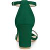 imageAllegra K Womens Buckle Ankle Strap High Chunky Heels Green Sandals 8 m US