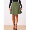 imageAllegra K Womens Denim Skirt High Waist Stretch Knee Length Flared Casual Jean SkirtsArmy Green