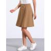 imageAllegra K Womens Denim Skirt High Waist Stretch Knee Length Flared Casual Jean SkirtsBrown