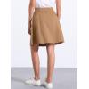 imageAllegra K Womens Denim Skirt High Waist Stretch Knee Length Flared Casual Jean SkirtsBrown