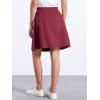 imageAllegra K Womens Denim Skirt High Waist Stretch Knee Length Flared Casual Jean SkirtsDark Red