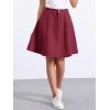 imageAllegra K Womens Denim Skirt High Waist Stretch Knee Length Flared Casual Jean SkirtsDark Red