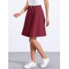imageAllegra K Womens Denim Skirt High Waist Stretch Knee Length Flared Casual Jean SkirtsDark Red