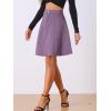 imageAllegra K Womens Denim Skirt High Waist Stretch Knee Length Flared Casual Jean SkirtsGrey Purple