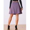 imageAllegra K Womens Denim Skirt High Waist Stretch Knee Length Flared Casual Jean SkirtsGrey Purple