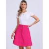 imageAllegra K Womens Denim Skirt High Waist Stretch Knee Length Flared Casual Jean SkirtsHot Pink