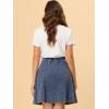 imageAllegra K Womens Denim Skirt High Waist Stretch Knee Length Flared Casual Jean SkirtsLight Blue