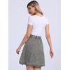 imageAllegra K Womens Denim Skirt High Waist Stretch Knee Length Flared Casual Jean SkirtsLight Grey