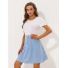 imageAllegra K Womens Denim Skirt High Waist Stretch Knee Length Flared Casual Jean SkirtsSky Blue