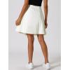 imageAllegra K Womens Denim Skirt High Waist Stretch Knee Length Flared Casual Jean SkirtsWhite