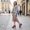 imageAllegra K Womens Faux Suede Platform High Block Heel Slides SandalsPurple