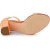 imageAllegra K Womens Glitter Ankle Strap Chunky Heels Orange Sandals  6 M US