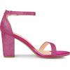 imageAllegra K Womens Glitter Ankle Strap Chunky Heels Sandals Hot Pink 6 M US