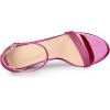 imageAllegra K Womens Glitter Ankle Strap Chunky Heels Sandals Hot Pink 6 M US