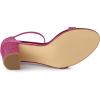 imageAllegra K Womens Glitter Ankle Strap Chunky Heels Sandals Hot Pink 6 M US