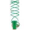 imageAllegra K Womens Lace Up Strappy Block High Heel Green Sandals 10 m US