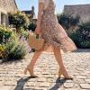 imageAllegra K Womens Mesh Heels Pumps Pointed Toe Chunky Heel Comfortable Dress ShoesBeige