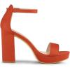 imageAllegra K Womens Platform Ankle Strap Chunky High Heel Orange Sandals  6 M US