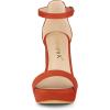 imageAllegra K Womens Platform Ankle Strap Chunky High Heel Orange Sandals  6 M US