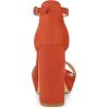 imageAllegra K Womens Platform Ankle Strap Chunky High Heel Orange Sandals  6 M US