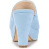 imageAllegra K Womens Platform Chunky Heel Slides Sky Blue Sandals 9 m US