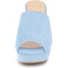 imageAllegra K Womens Platform Chunky Heel Slides Sky Blue Sandals 9 m US