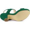 imageAllegra K Womens Platform Heel Slingback Chunky Green Heel Sandals 9 m US