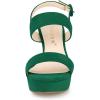 imageAllegra K Womens Platform Heel Slingback Chunky Green Heel Sandals 9 m US