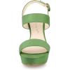 imageAllegra K Womens Platform Heel Slingback Chunky Olive Green Heel Sandals 9 m US