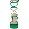 imageAllegra K Womens Platform Heels Square Toe Chunky High Heel Satin SandalsMint Green
