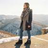 imageAllegra K Womens Warm Ankle Boots Hook Loop Flat Snow BootsBlack