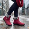 imageAllegra K Womens Warm Ankle Boots Hook Loop Flat Snow BootsRed