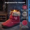 imageAllegra K Womens Warm Ankle Boots Hook Loop Flat Snow BootsRed