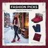 imageAllegra K Womens Warm Ankle Boots Hook Loop Flat Snow BootsRed