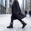 imageAllegra K Womens Warm Ankle Boots Side Zipper Flat Snow BootsBlack
