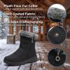 imageAllegra K Womens Warm Ankle Boots Side Zipper Flat Snow BootsBlack